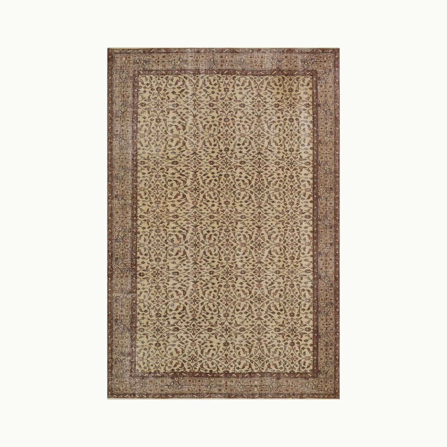 ヴィンテージラグ ヴィンテージラグマット（1.5畳：グレー/ブルー）ミックスカラー