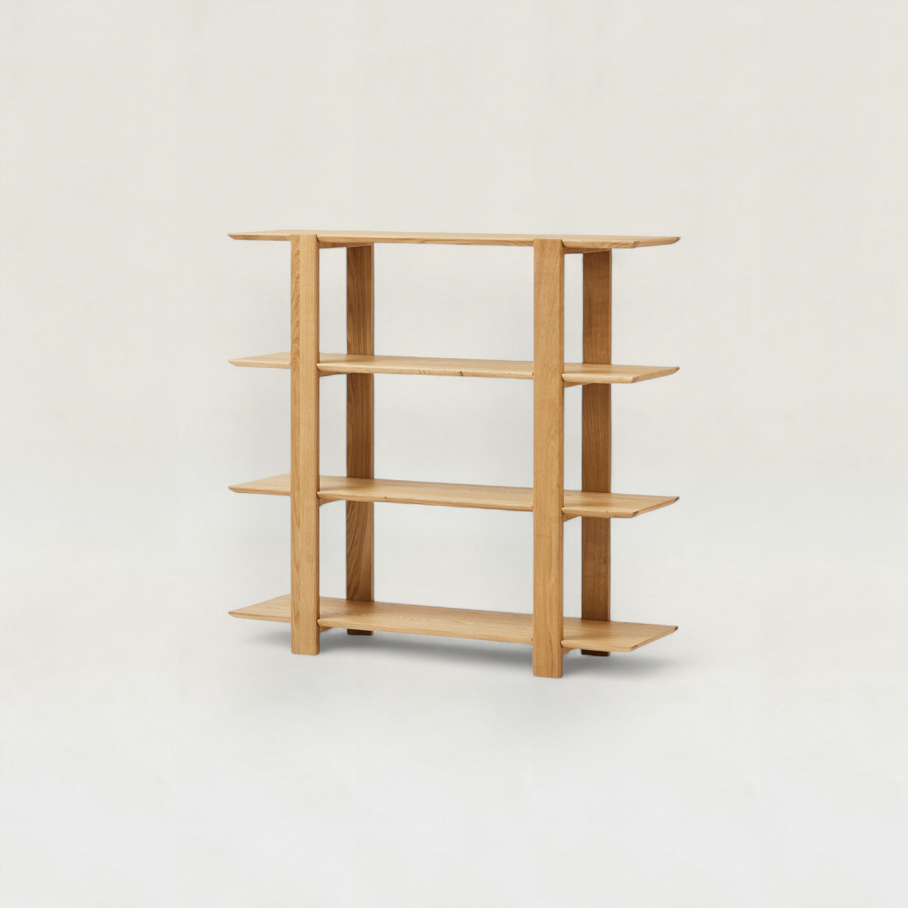 オープンシェルフ　オーク　無垢材　ダークオーク　コの字型 無垢材シンプル オープンシェルフ – RUGHAUS