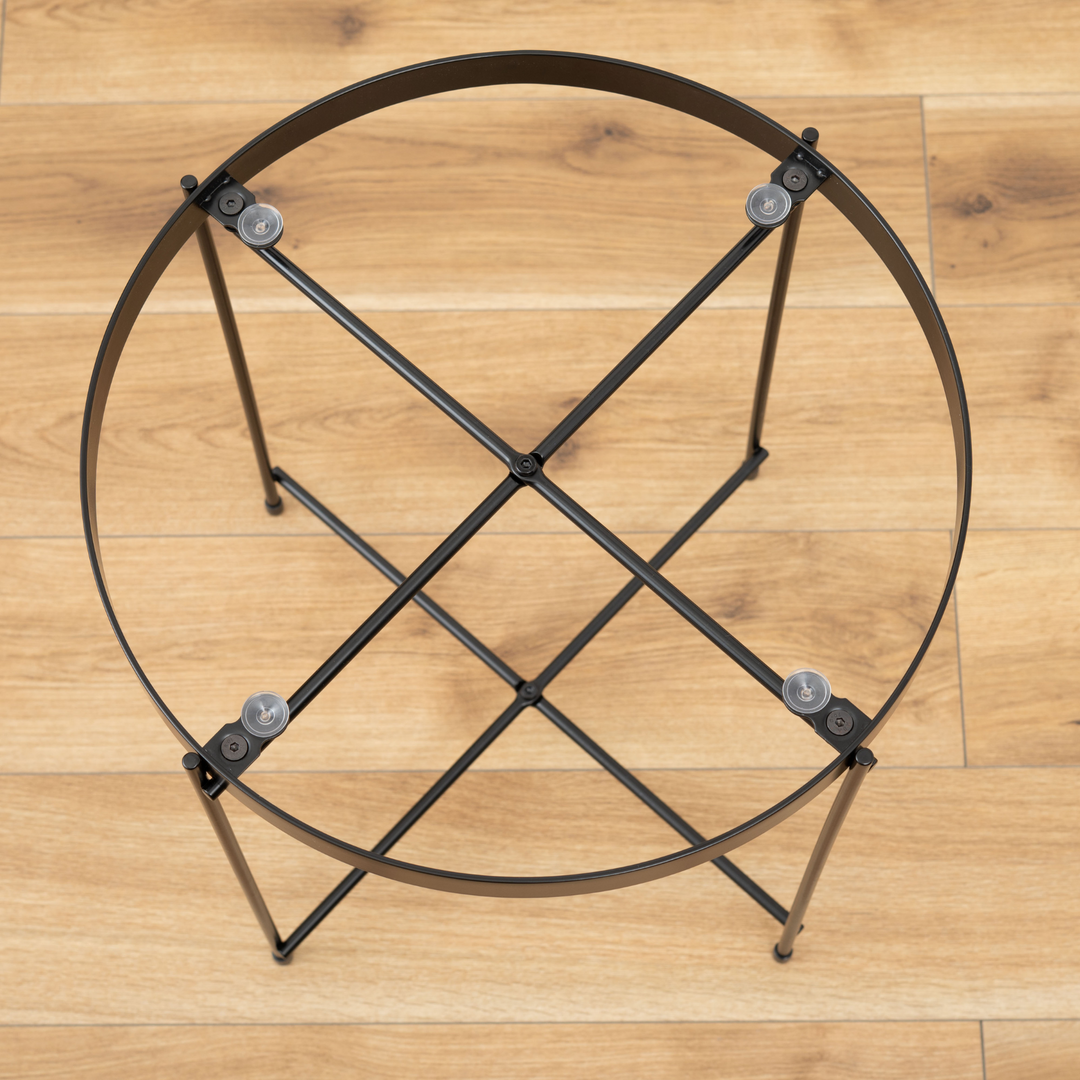 Black Marble Side Table