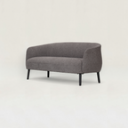 コンパクト設計 2人掛けグレーソファ