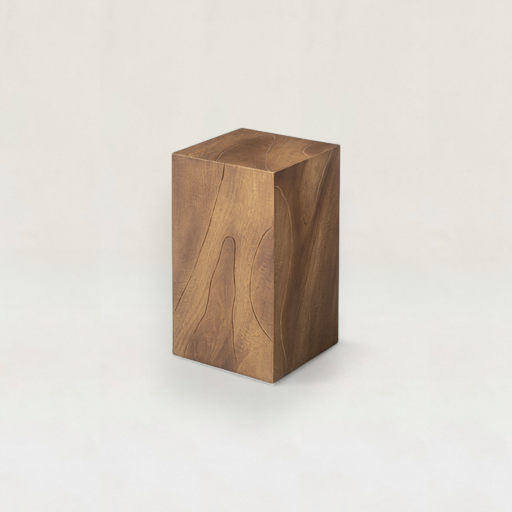 Natural Wood Stool – Square
