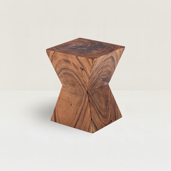 Natural Wood Stool – Curved
