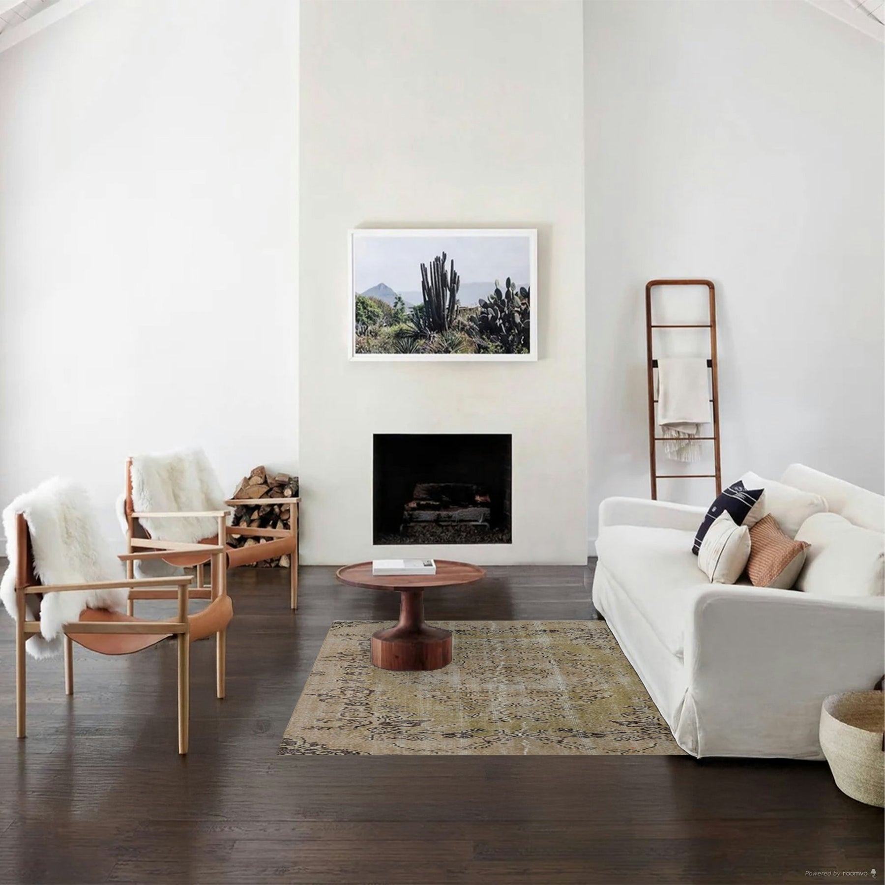 ※机の脚跡あり　ヴィンテージ　ラグ 机の脚跡あり ヴィンテージ ラグ