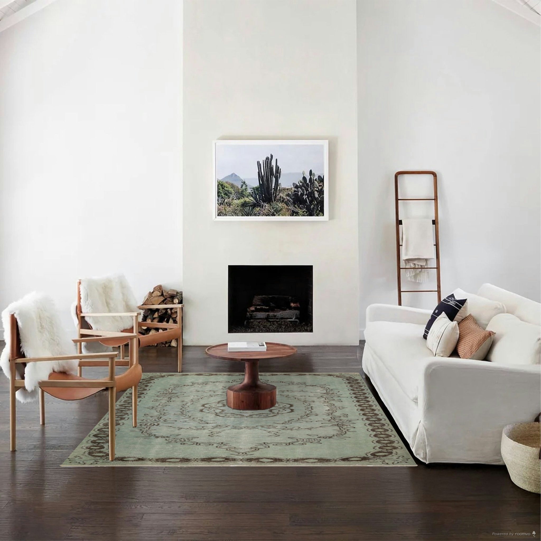 ヴィンデージ　ラグ　136×81cm ヴィンデージ ラグ 136×81cm ヴィンテージラグマット（2畳：グレー