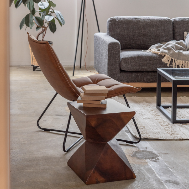 Natural Wood Stool – Flat