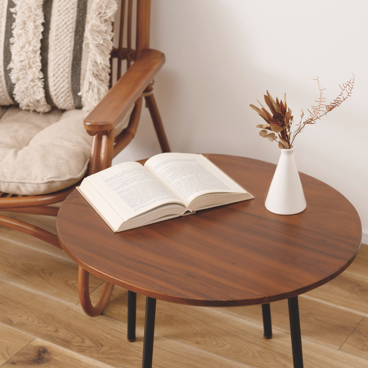 Natural Edge Teak Side Table