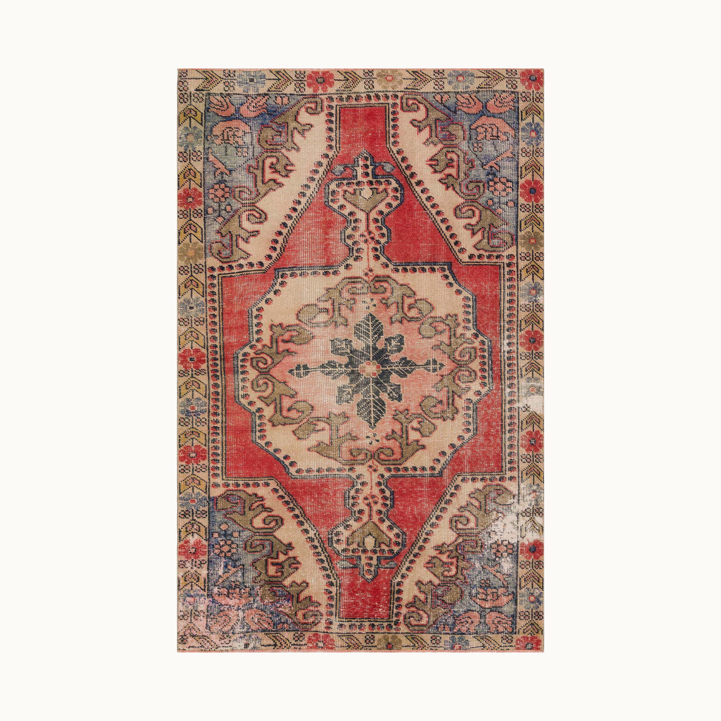 120×71 ヴィンテージラグ　手織ラグ 120×71 ヴィンテージラグ 手織ラグ 120×71 ヴィンテージラグ