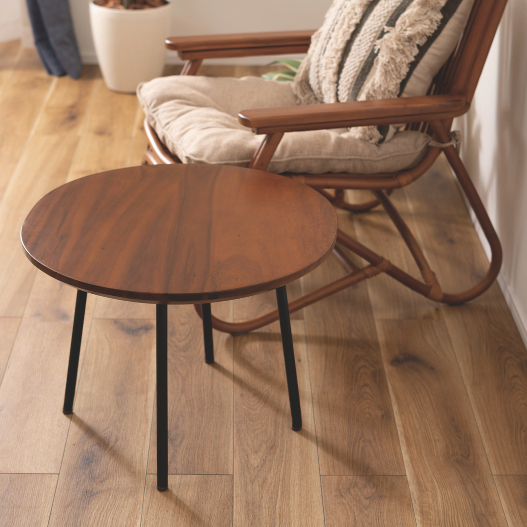 Natural Edge Teak Side Table