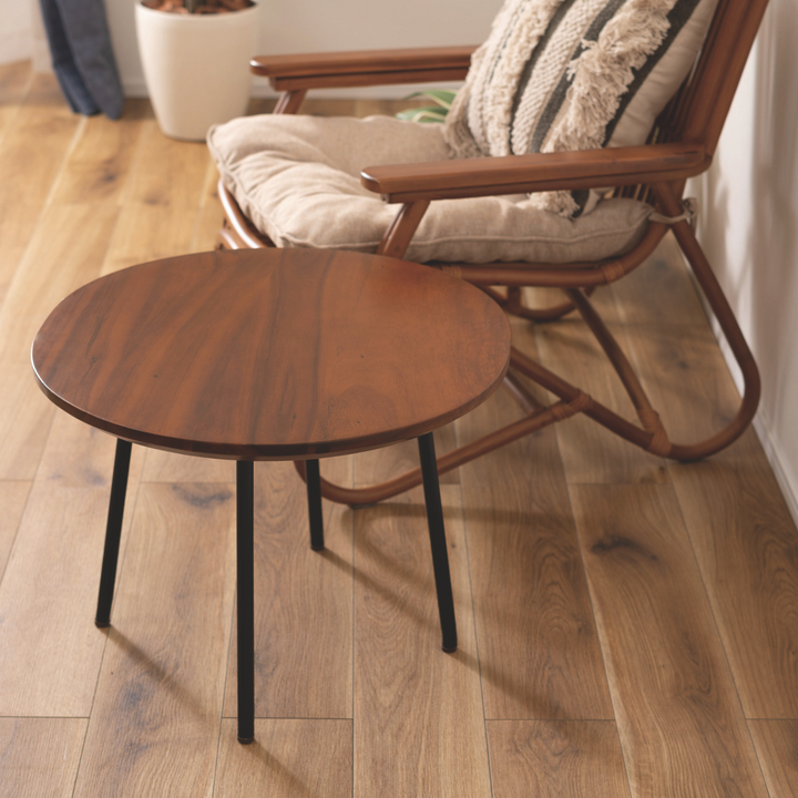 Natural Edge Teak Side Table