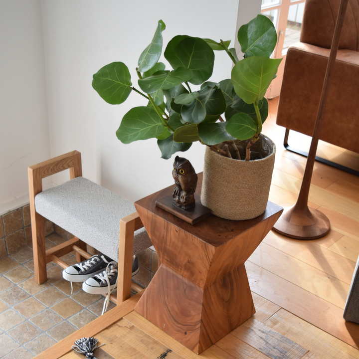 Natural Wood Stool – Curved