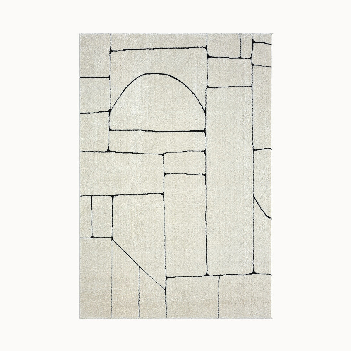 rughaus ラグハウス / アイボリー ストライプ ラグ カーペット