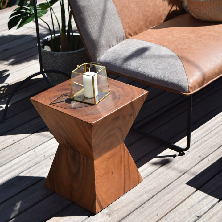 Natural Wood Stool – Curved