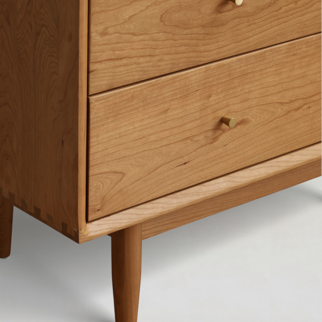 9-Drawer Cherry Wood Chest