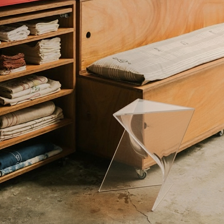 Clear Prism Side Table