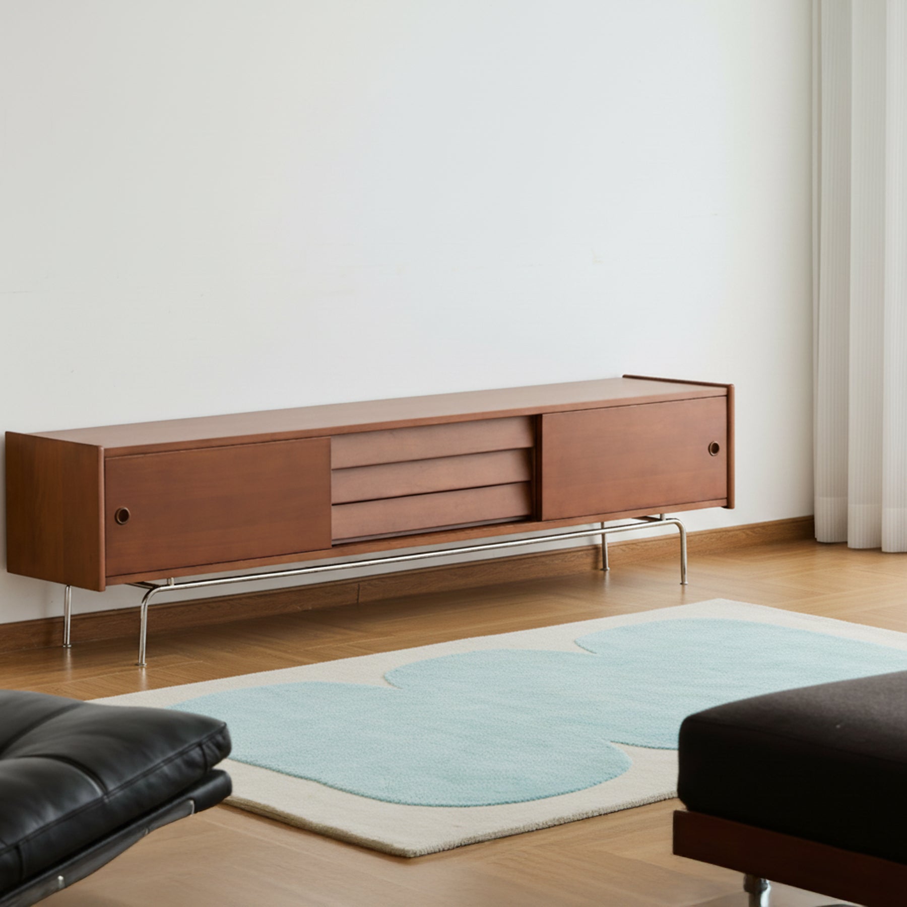 クラシカルスタイル！ローボード  ブラウン 静かに整う クラシック木製ローボード – RUGHAUS
