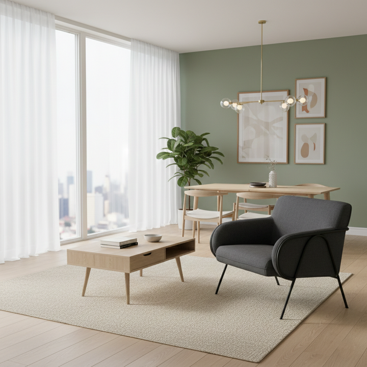 Steel Fabric Lounge Chair