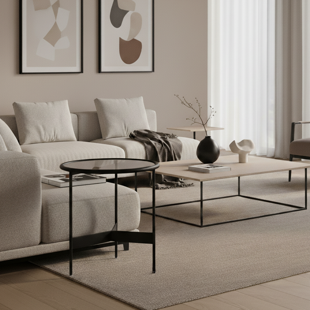 Eclipse Round Glass Coffee Table