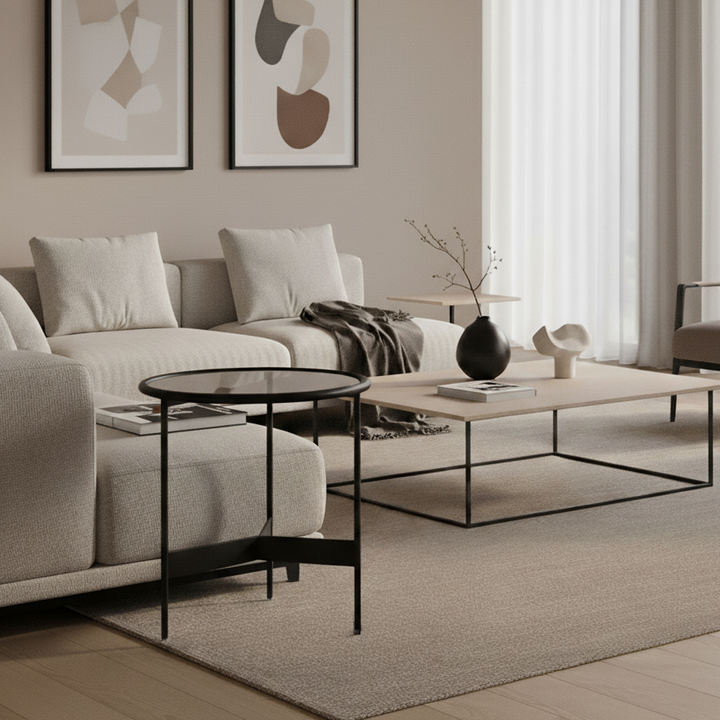 Eclipse Round Glass Coffee Table
