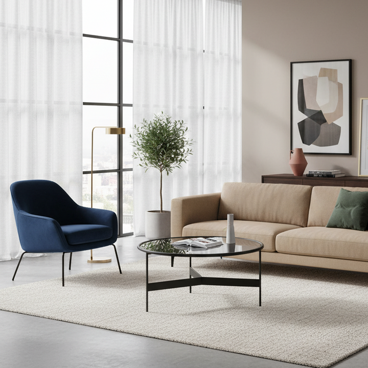 Eclipse Round Glass Coffee Table