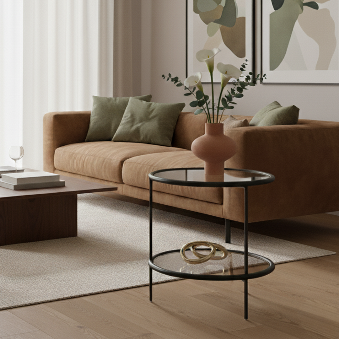 Eclipse Round Glass Coffee Table