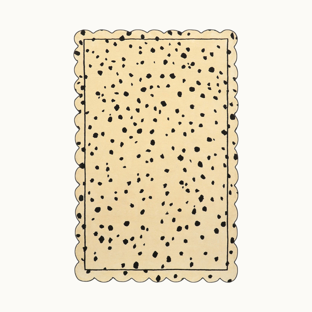 NKNITサイトにて先行受注<br>Scallop ラグ - Dalmatian -