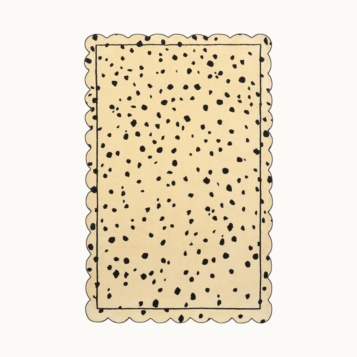 Scallop ラグ - Dalmatian -