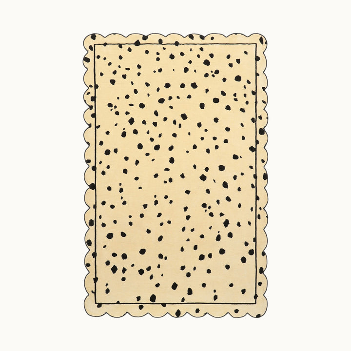 NKNITサイトにて先行受注<br>Scallop ラグ - Dalmatian -