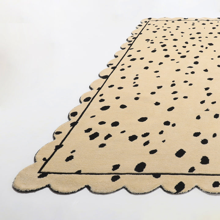 NKNITサイトにて先行受注<br>Scallop ラグ - Dalmatian -
