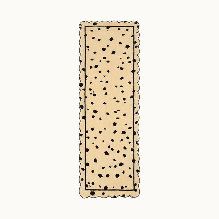 NKNITサイトにて先行受注<br>Scallop ラグ - Dalmatian -