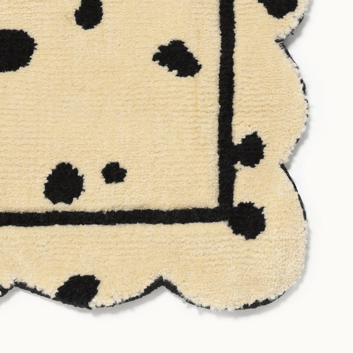 NKNITサイトにて先行受注<br>Scallop ラグ - Dalmatian -