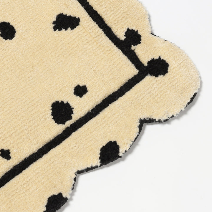 NKNITサイトにて先行受注<br>Scallop ラグ - Dalmatian -