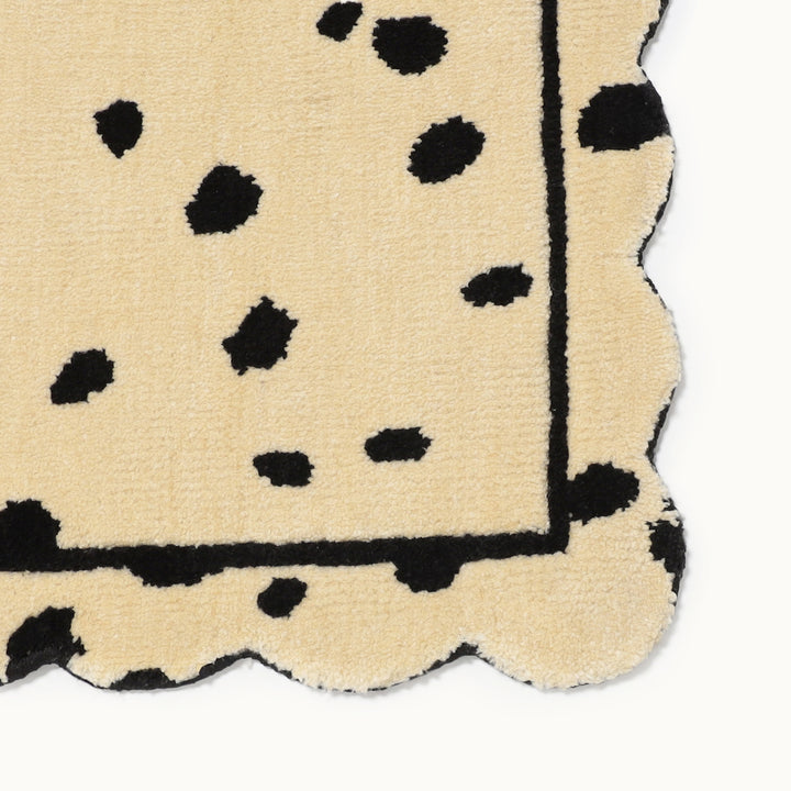 NKNITサイトにて先行受注<br>Scallop ラグ - Dalmatian -