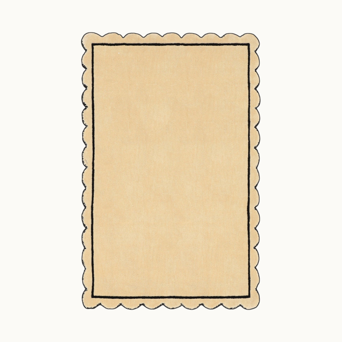 Scallop ラグ - Ivory -
