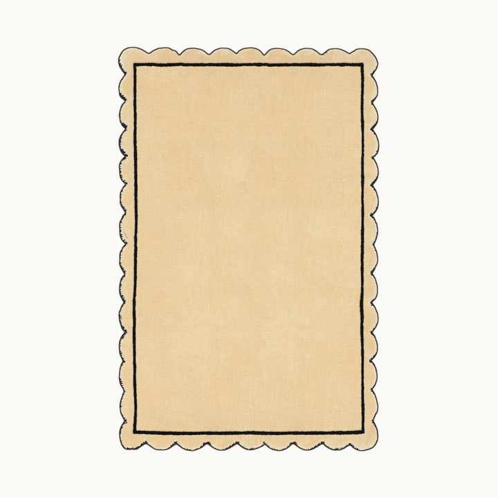 Scallop ラグ - Ivory -