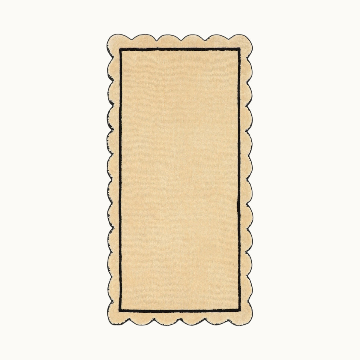 Scallop ラグ - Ivory -