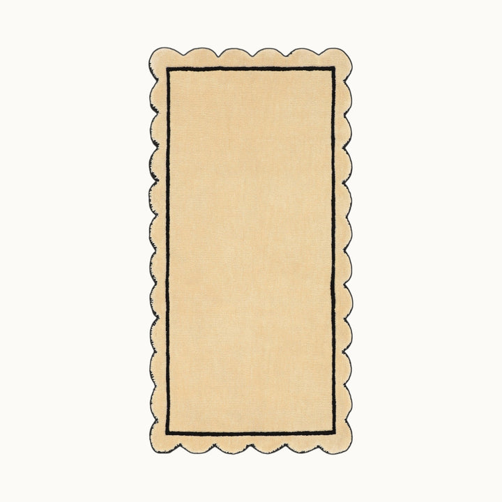 Scallop ラグ - Ivory -