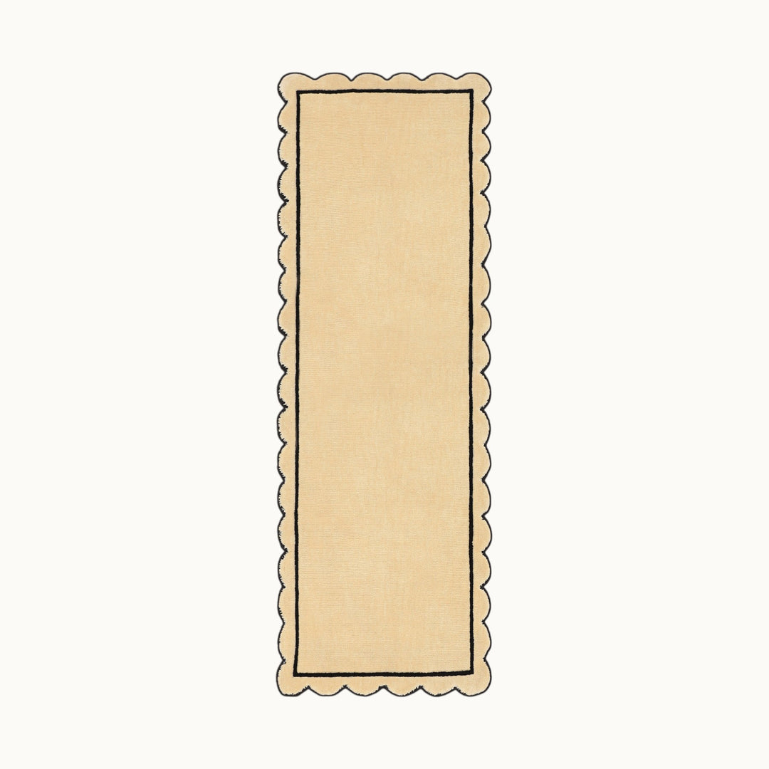 Scallop ラグ - Ivory -
