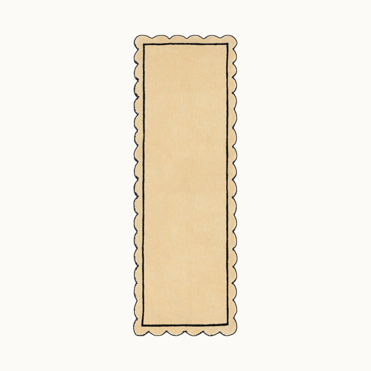 Scallop ラグ - Ivory -