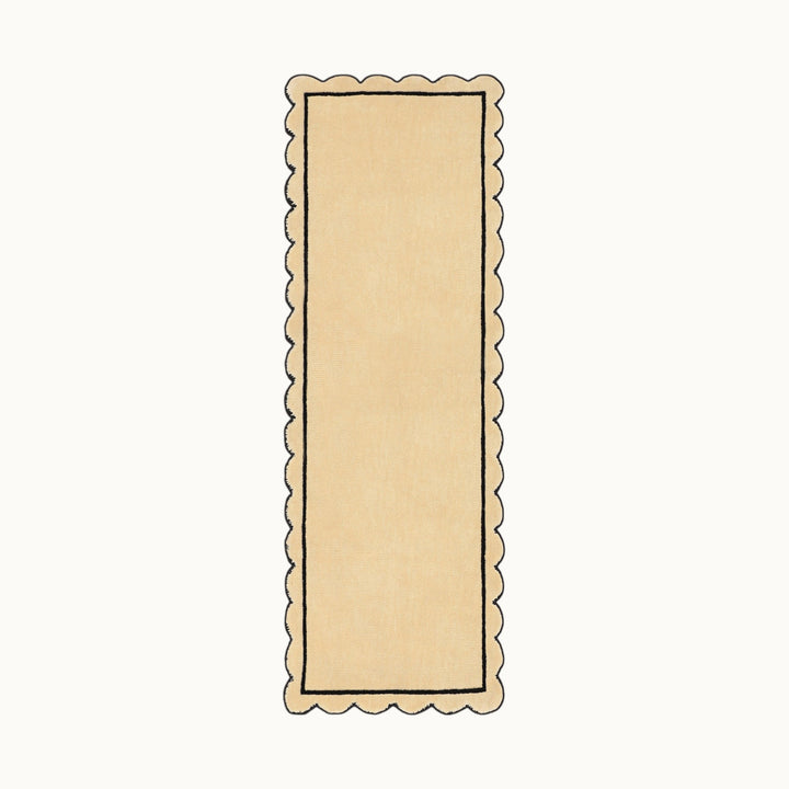 Scallop ラグ - Ivory -