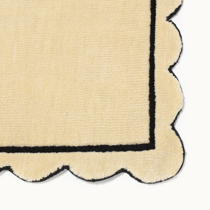 Scallop ラグ - Ivory -