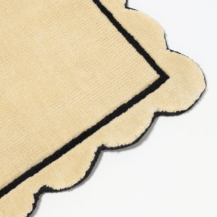 Scallop ラグ - Ivory -