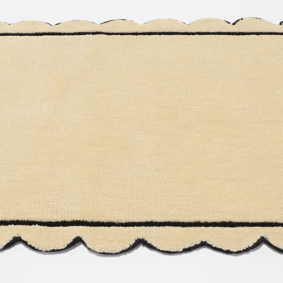 Scallop ラグ - Ivory -