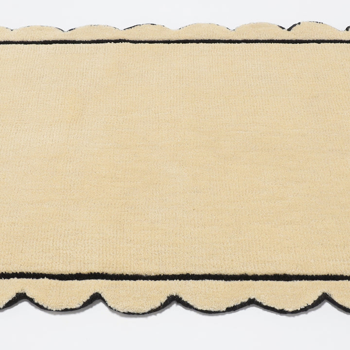Scallop ラグ - Ivory -