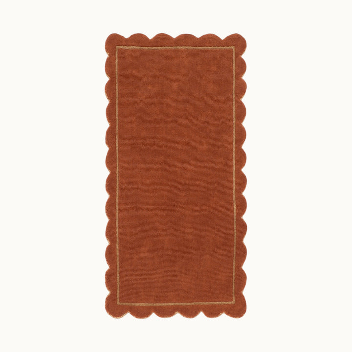 Scallop ラグ - Brown -