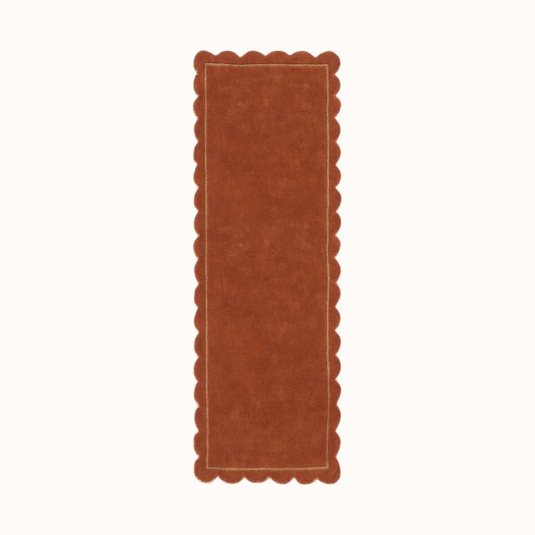 Scallop ラグ - Brown -