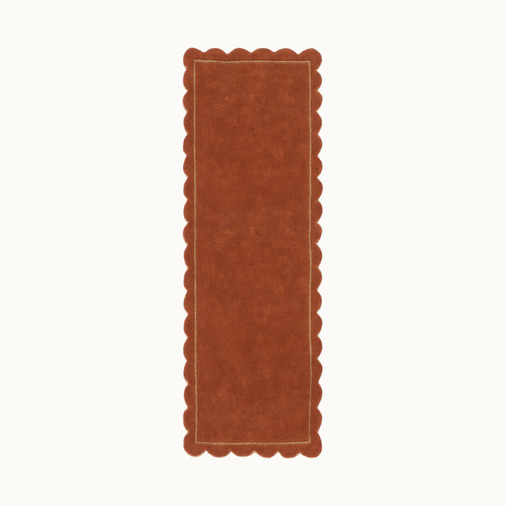 Scallop ラグ - Brown -