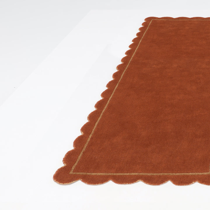 Scallop ラグ - Brown -
