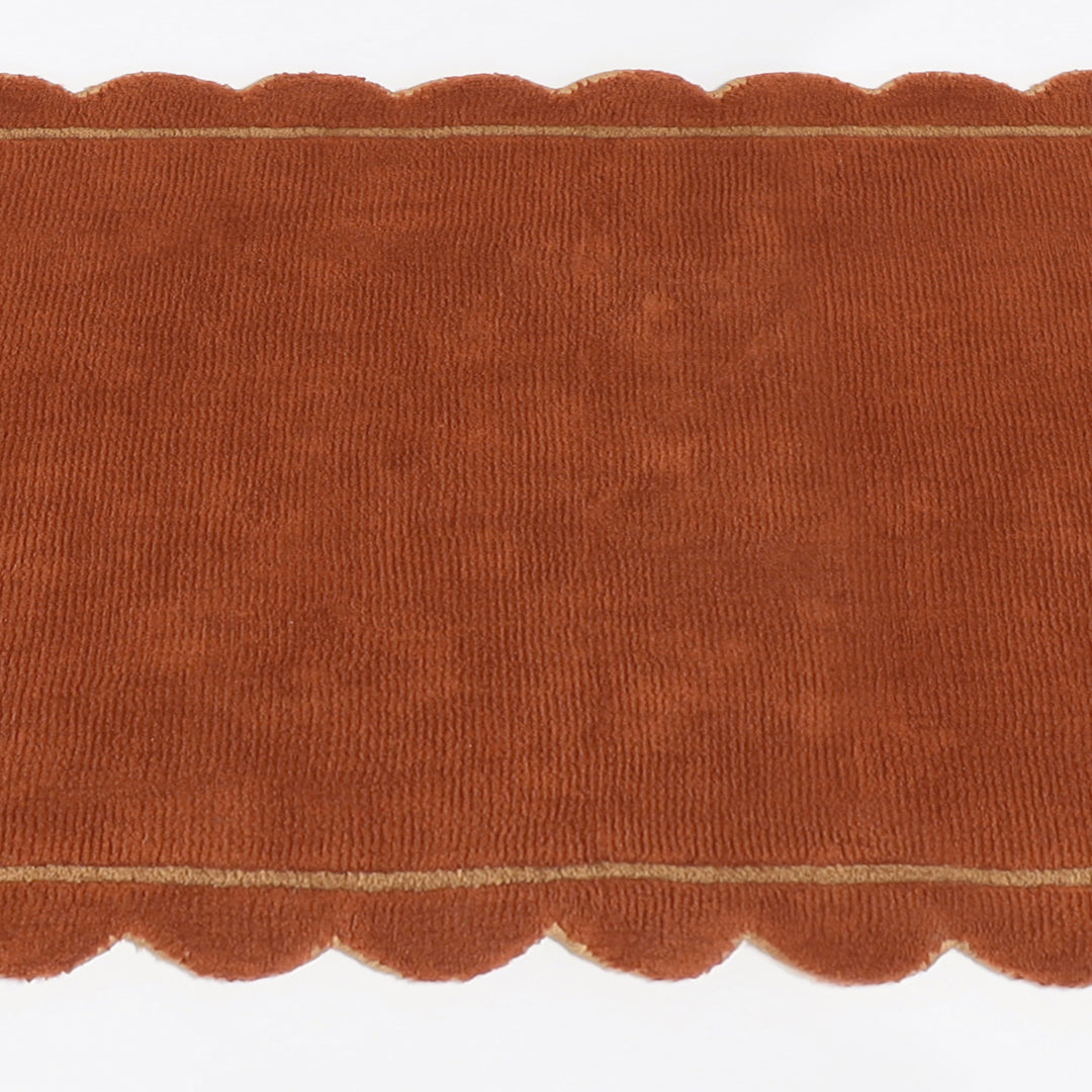 Scallop ラグ - Brown -
