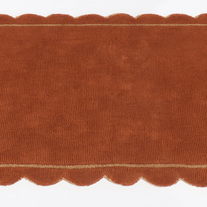 Scallop ラグ - Brown -