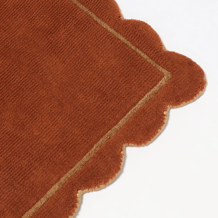 Scallop ラグ - Brown -